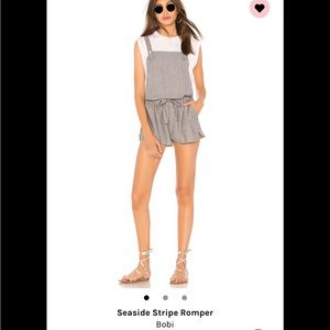 bobi | Seaside Stripe Romper | XS/S | comfortable, everyday staple overalls!